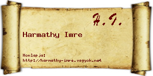 Harmathy Imre névjegykártya